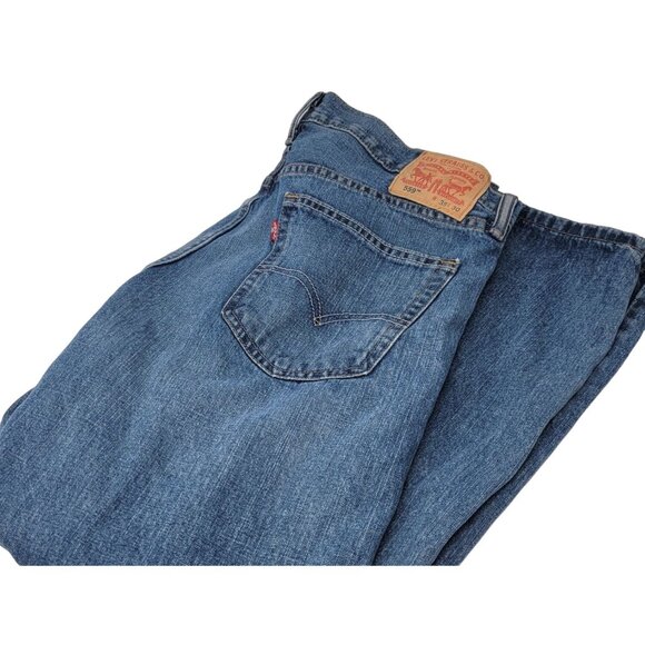 Levis 559 Denim Blue Jeans Size‎ 36X30 Wide Straight Leg - Picture 1 of 7